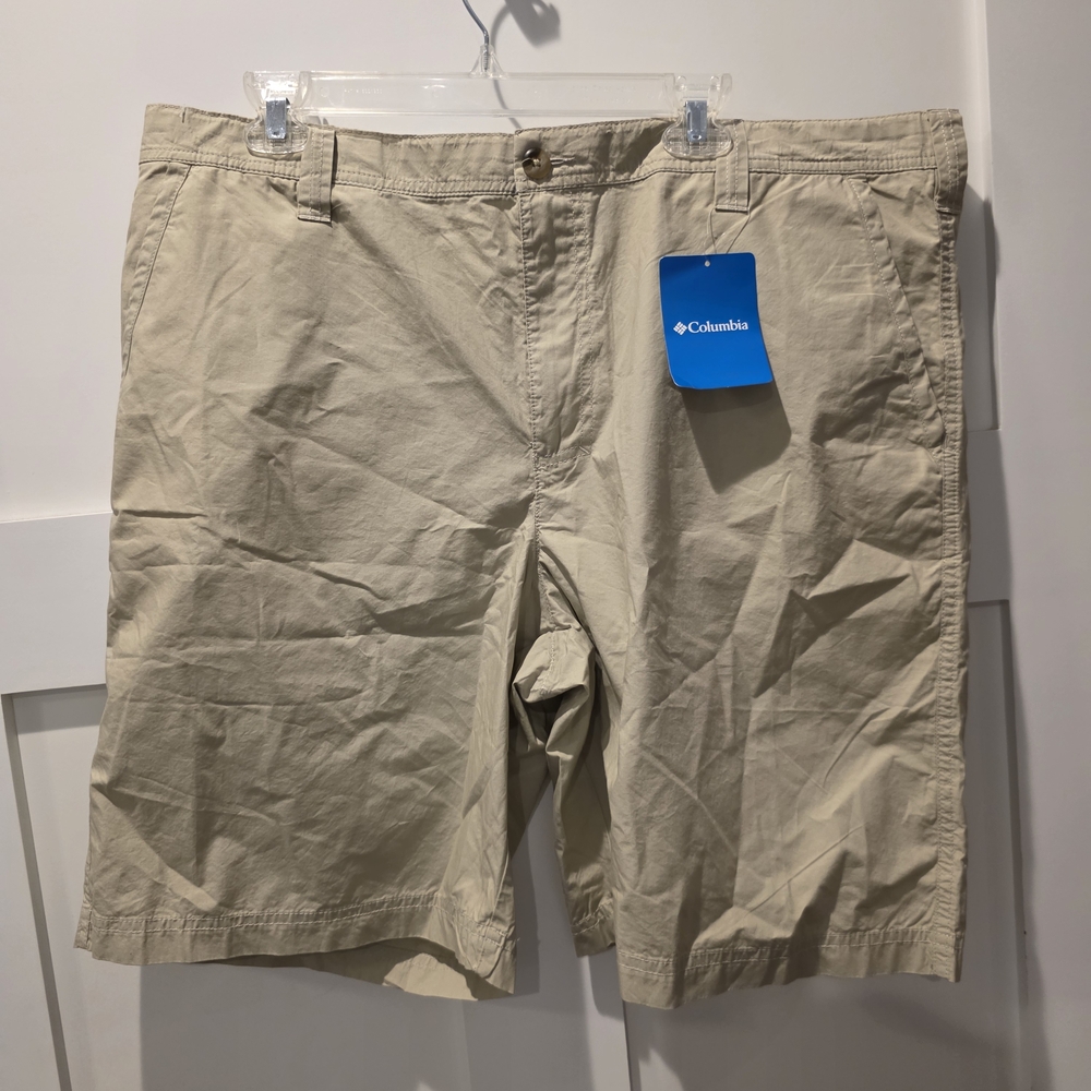 NWT Columbia Washed Out Men's Size 40 X 10" Shorts Tan Coastal Beach Resortwear